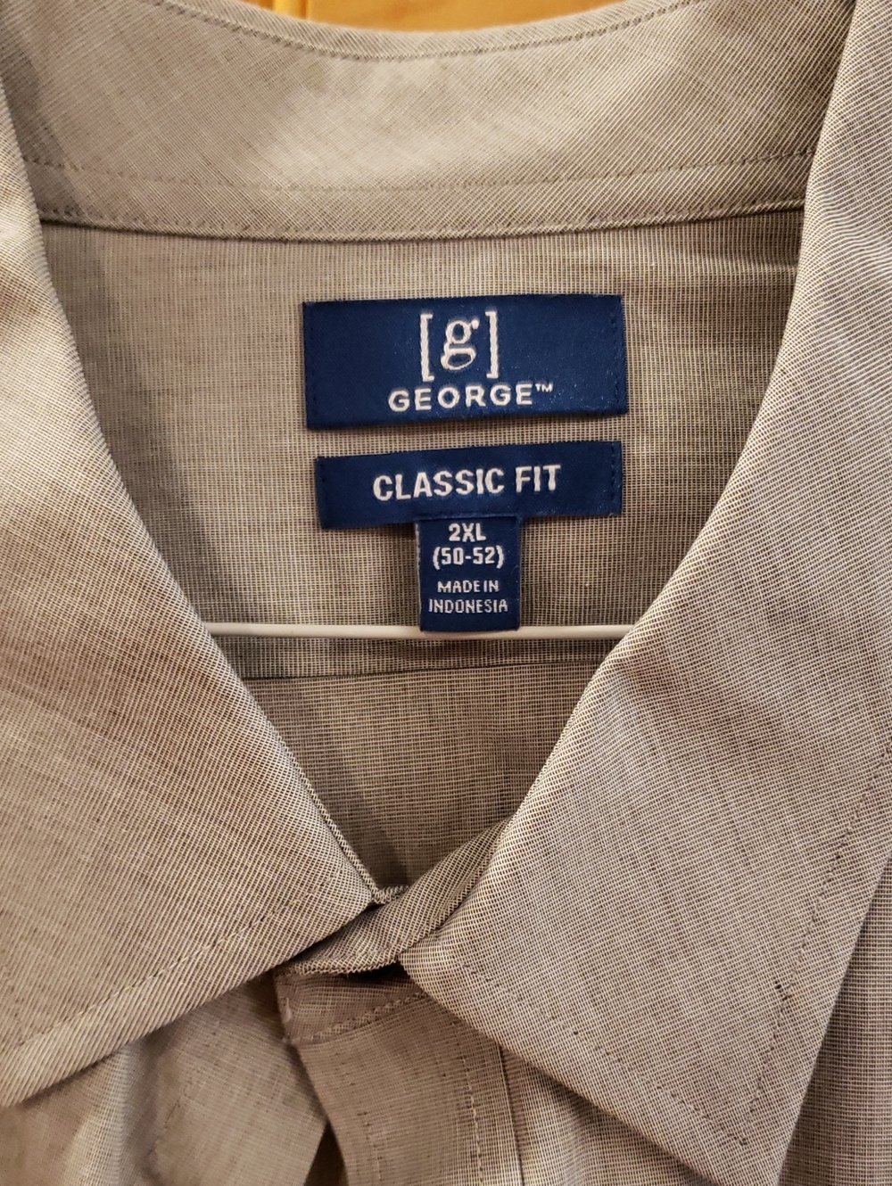 George Classic Fit Men's Dress Shirt in Light Brown/Tan